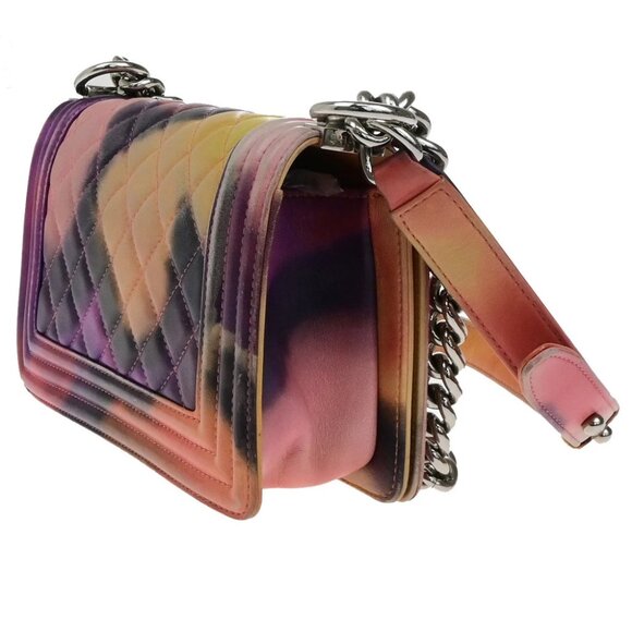 CHANEL Boy CC Logo Flower Power Chain Shoulder Bag Leather Pink SHW 342RK970 - Picture 15 of 16